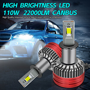 Led Far Ampulü Canbus 110w 22000lm H3 12v / Laam924