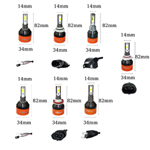 Led Far Ampulü Beyaz 48w 12v 8000lm H9006 / Laam98 Sağ Sol