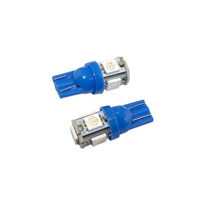 Dekoratif Led Ampul T10-2x5 Smd Led Mavi 12v/laam118-2-12