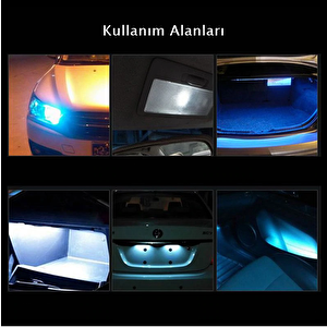 Dekoratif Led Ampul T10-2x5 Smd Led Mavi 12v/laam118-2-12