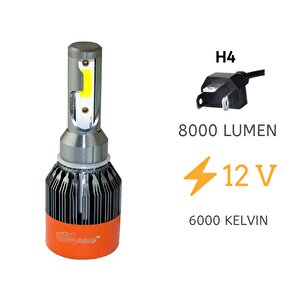 Led Far Ampulü Beyaz 48w 12v 8000lm H4 / Laam91 Sağ Sol