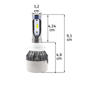 Space Led Far Ampulü Çift Renk Sarı/beyaz H8-36w-4800lm-12v / Laam495-1