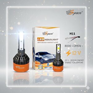 12v 8000lm Beyaz H11 Led Far Ampulü (48w) Sağ Sol