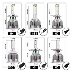 Space Led Far Ampulü H11-3500lmx2-30w-12v Buz Mavisi / Laam705