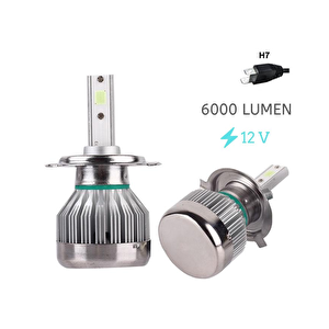 Buz Mavisi Led Far Ampulü H7-3000lmx2-30w-12v Buz Mavisi Sağ Sol