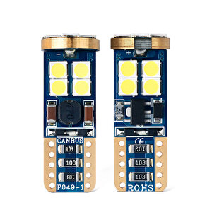 Oto Led Ampul T10-12smd Canbus'lı Beyaz 2'li Set 12v Premium