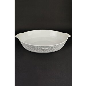 Veronica Porselen Oval Fırın Kabı Beyaz  – Lmg 750-l