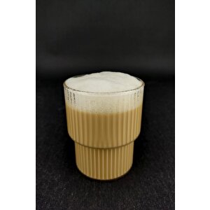 Origami Tekli Borosilikat Cam Latte Ve Kahve Bardağı