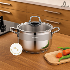 Saphire 22 Cm Derin Tencere Cam Kapak Sap-4318