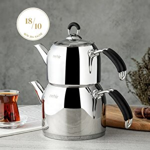 Çelik Çaydanlık Takımı Seti Modern Mini