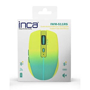Inca Iwm-511rs Dual Mod Bluetooth+wireless Rechargeable Gradient Color Silent Mouse