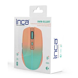 Inca Iwm-511rt Dual Mod Bluetooth+wireless Rechargeable Gradient Color Silent Mouse