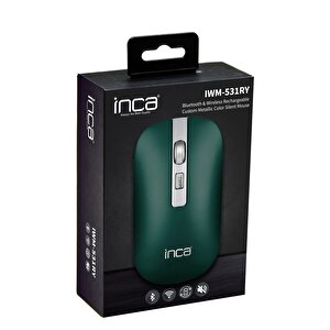 Inca Iwm-531ry Bluetooth & Wireless Rechargeable Special Metallic Silent Mouse