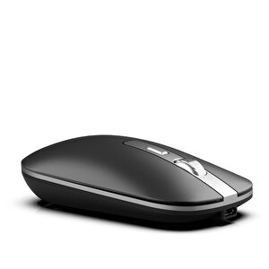Kablosuz Bluetooth & Wireless Antrasit Mouse Special Antrasit Metallic Silent Mouse Iwm-531ra