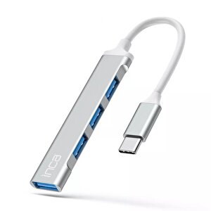 Incaiusb-04t Usb Hub X 4 Port Usb 3.0 +3*usb 2.0 Çoklayıcı Slim Aluminyum Kasa