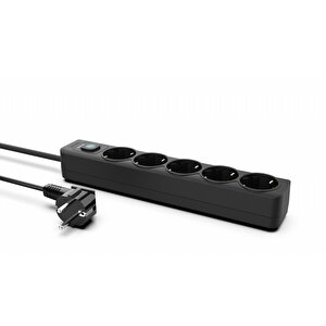 Incaipw-44tu 5 Port 2x Usb Type-c Akım Korumalı Led Tuşlu Priz 1.5m - Siyah