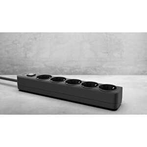 Incaipw-44tu 5 Port 2x Usb Type-c Akım Korumalı Led Tuşlu Priz 1.5m - Siyah