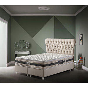 Tek Kişilik Çıkarılabilir Pedli Bahama Yatak + Baza + Başlık Set 90x190 cm