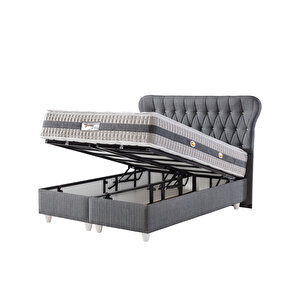 Tek Kişilik Çıkarılabilir Pedli Bahama Yatak + Baza + Başlık Set 90x190 cm