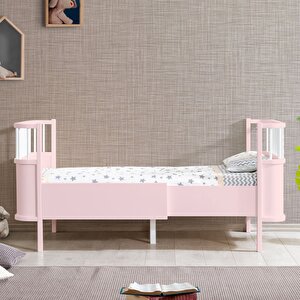 Mdf Beşik, 90x130 Trend Büyüyen Beşik Pembe + 1 Adet  90x130 Comfort Yatak