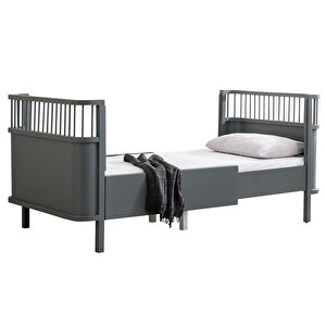 Mdf Beşik, 90x130 Trend Büyüyen Beşik Antrasit + 1 Adet  90x130 Comfort Yatak