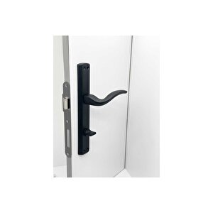 Trim Mat Siyah Lüx Aynalı Wc Banyo Kapı Kolu Sol Basar 2 Takım Mat Siyah