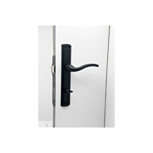 Trim Mat Siyah Lüx Aynalı Wc Banyo Kapı Kolu Sol Basar 2 Takım Mat Siyah