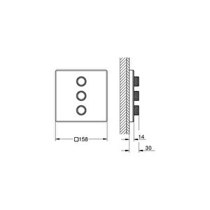 Grohtherm Smartcontrol Üç Noktadan Akış Kontrollü Kumanda - 29158ls0