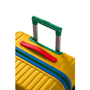Kabin Boy %100 Polikarbon Valiz 4x2 Teker Sarı 1088