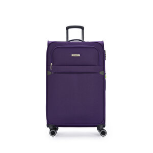 Ultra Light Hafif Lüx Kumaş Büyük Boy Valiz Mor 04pc6000