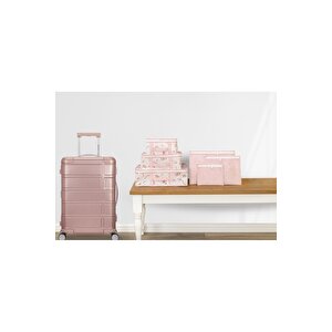Baby Lüks 6'lı Bavul Organizer Seyahat, Hastane Çantası Pembe