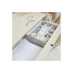 1 Adet 12 Bölmeli Çok Amaçlı Organizer Çekmece Düzenleyici Gri 1