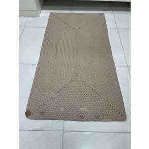Petek Hasır Jut Bej Örgü Halı & Kilim 100 x 200 cm