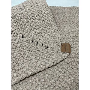 Petek Hasır Jut Bej Örgü Halı & Kilim 80 x 300 cm