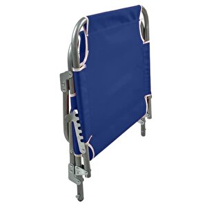 Katlanır Portatif Sandalye Şezlong - Kamp Sandalyesi Mavi  1284