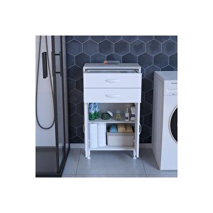 Soft 55 X 99,5 X 32,5 Cm Çift Çekmeceli Çok Amaçlı Banyo & Mutfak Dolabı