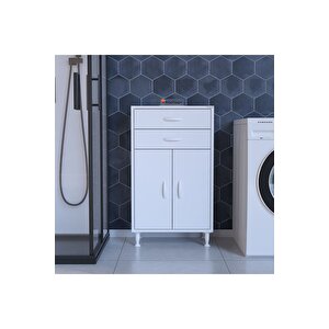 Soft 55 X 99,5 X 32,5 Cm Çift Çekmeceli Çok Amaçlı Banyo & Mutfak Dolabı
