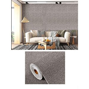 50x280cm Keten Kahvesi Yapışkanlı Isı Ve Ses Yalıtımını Destekler Boyanabilir Duvar Paneli Kağıdı