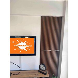 Atc 16x145cm Kahverengi  Tv Ünite Prefabrik Ofis Dekoratif Pvc Kaplama Duvar Paneli 2689 Lambri