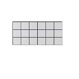 60x30cm Shiny Siyah Çizgili Beyaz Kare Yapışkanlı Karavan Prefabrik Banyo Wc Duvar Kaplama Paneli
