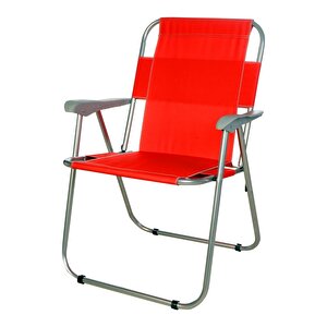 Katlanır Bahçe Sandalyesi Piknik Sandalyesi Kırmızı 1080