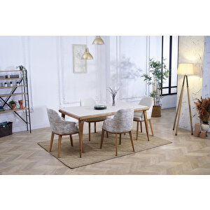 Stil Masa & Arya Sandalye Mutfak Masa Takımı 90x160 cm