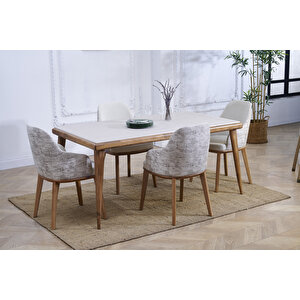 Stil Masa & Arya Sandalye Mutfak Masa Takımı 90x160 cm