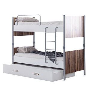 Poyraz New Genç Odası Yavru Yataklı Ranza + 3 Comfort Yatak
