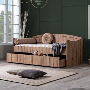 Akasya Yavrulu Karyola - Ceviz + 1 Adet Comfort Yatak