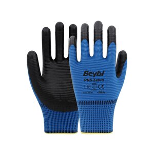 Polyester-nitril İş Eldiveni Pn5 Zebra No: 10 Mavi̇ - 1 Çift