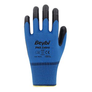 Polyester-nitril İş Eldiveni Pn5 Zebra No: 10 Mavi̇ - 1 Çift