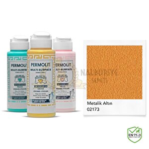 Multi Surface Akrilik Hobi Boyası Metali̇k Altın 120 Ml.