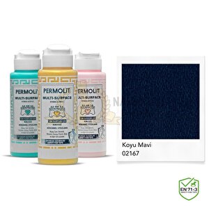 Multi Surface Akrilik Hobi Boyası Koyu Mavi̇ 120 Ml.