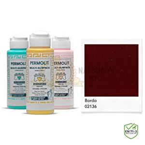 Multi Surface Akrilik Hobi Boyası Bordo 120 Ml.
